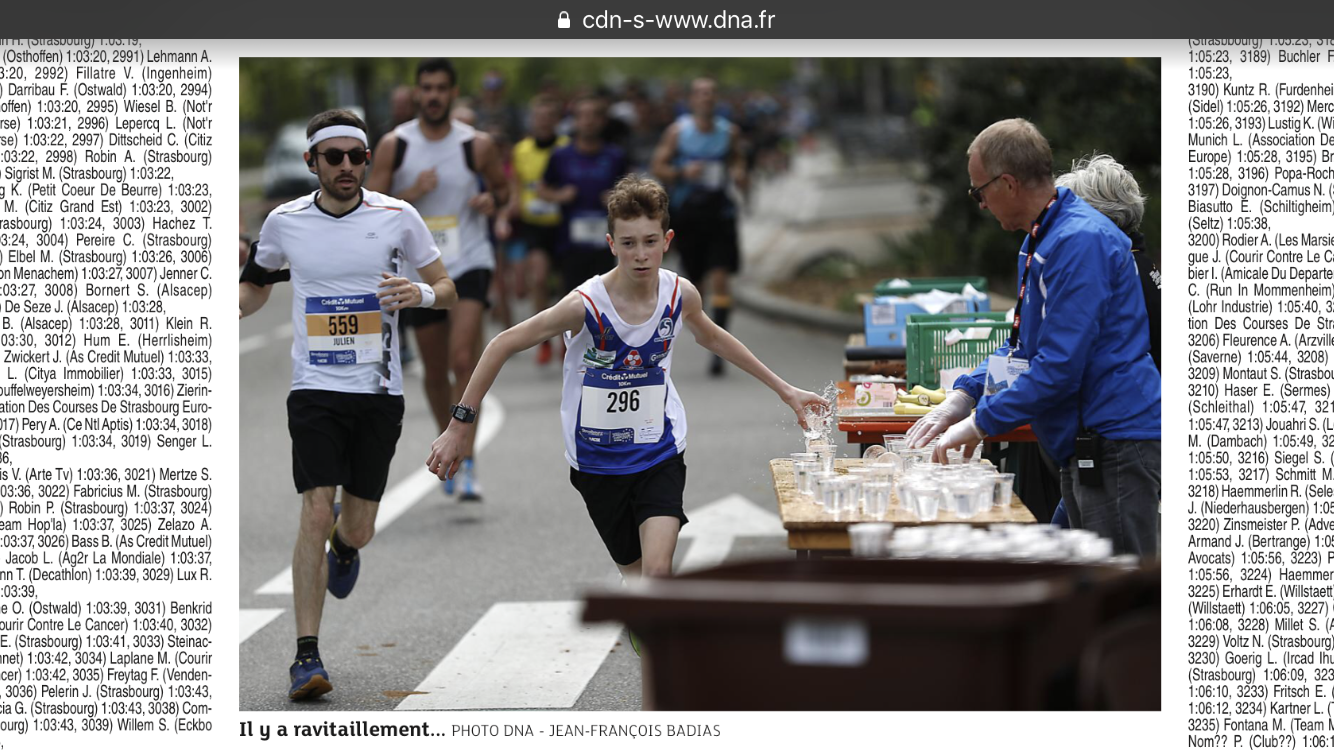 Julien au ravitaillement