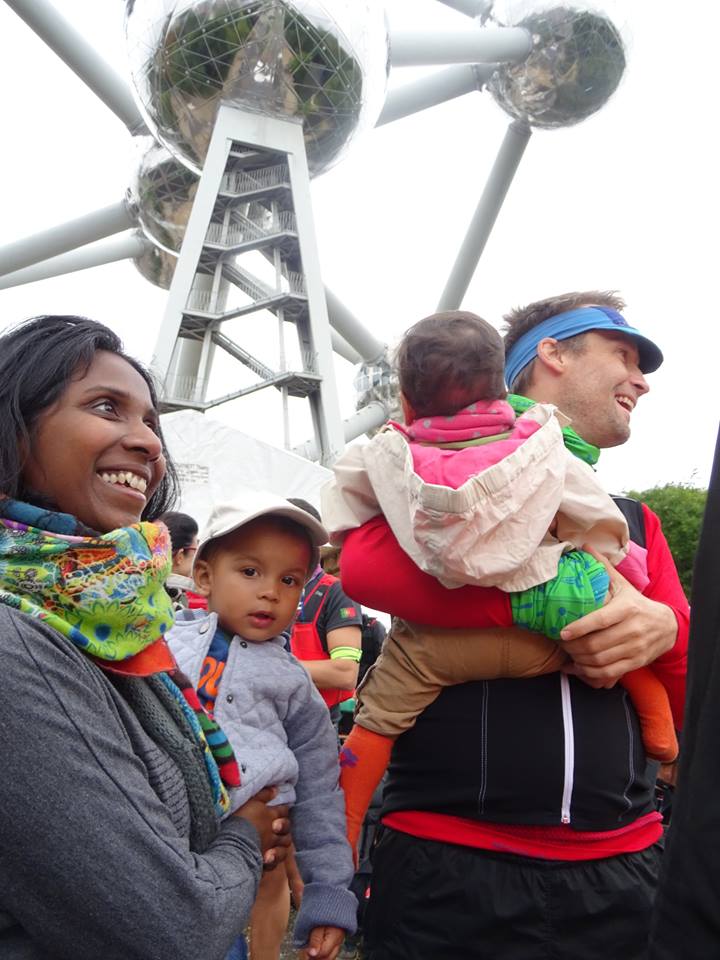 André et sa famille à l'arrivée